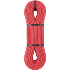 Petzl Arial 9.5mm rope close-up highlighting Duratec Dry treatment for varied conditions.