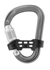 Petzl Attache Bar carabiner gray; versatile belay ready with smooth rope passage.