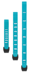 Petzl AXESS quickdraw sling in action clipping a carabiner during multi-pitch ascent, for stable clipping