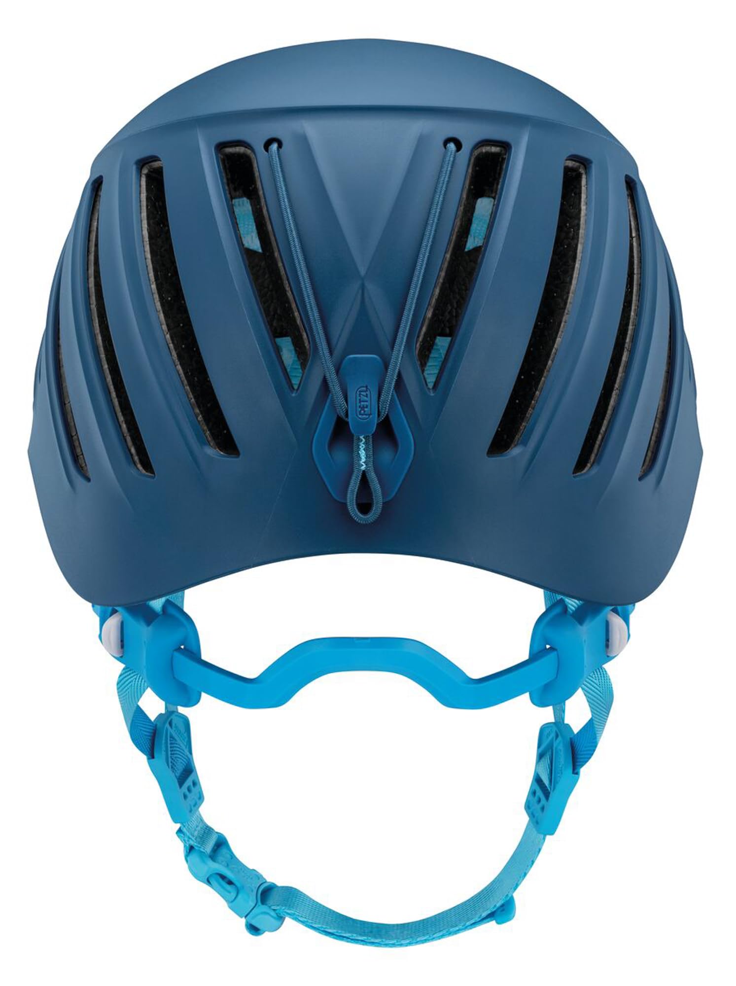 Petzl BOREA Omega ponytail notch for comfortable ponytail wear.