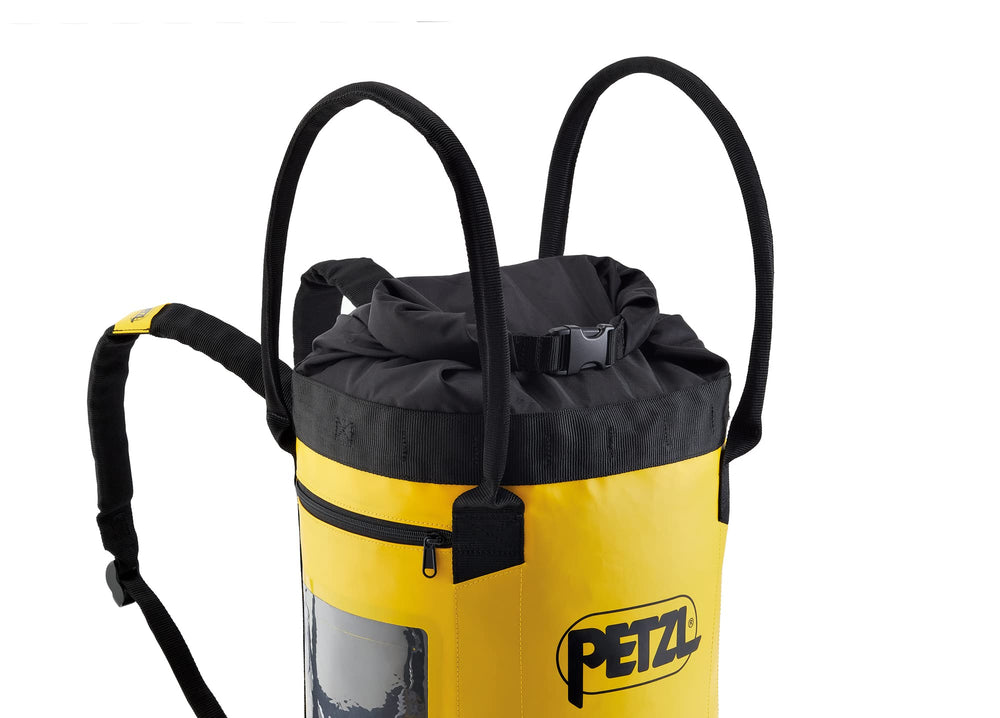 Petzl Bucket 30L red capacity for up to 110 meters of 11mm rope.