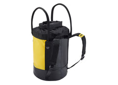 Petzl Bucket rope bag offers versatile carrying with handles and backpack straps.