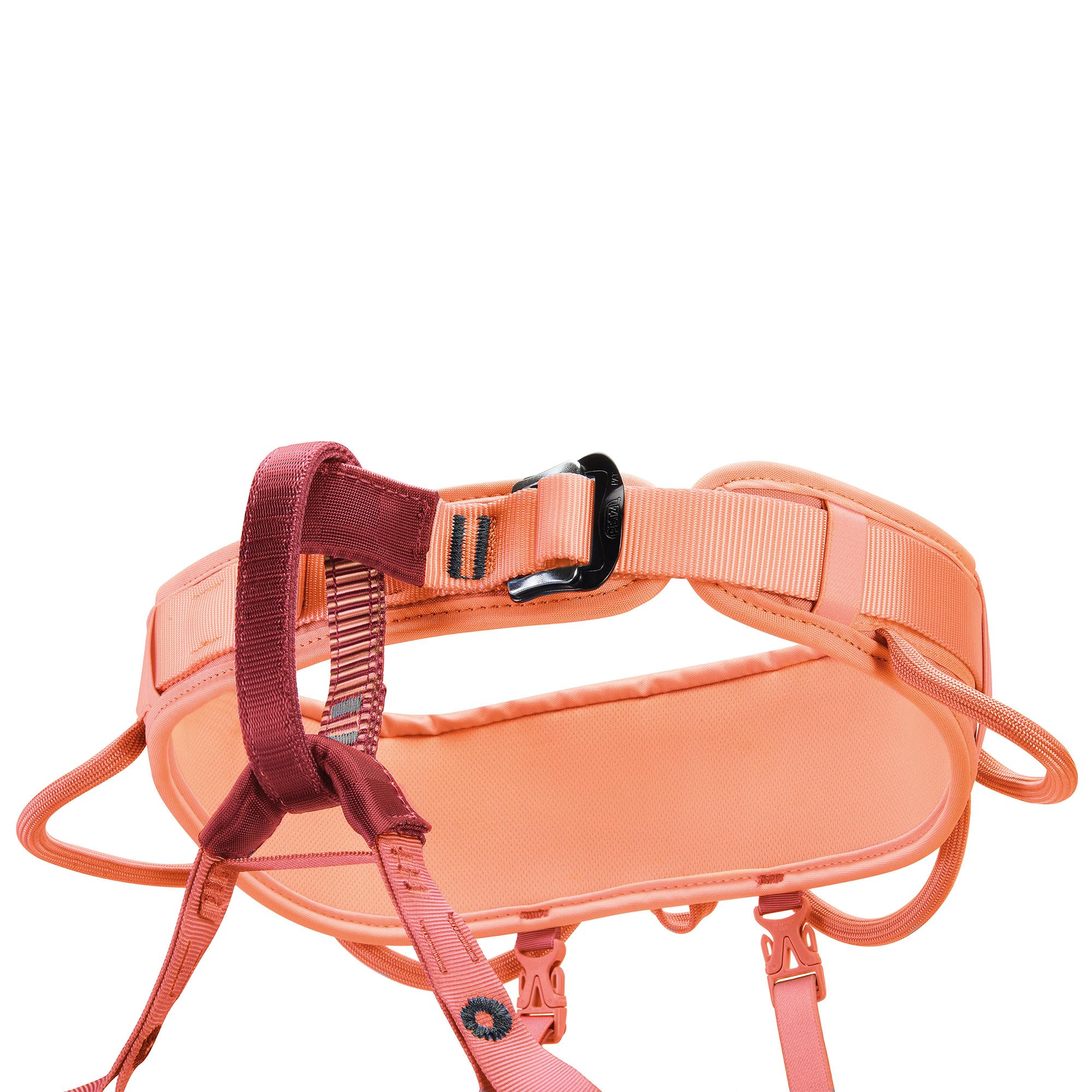 Frame technology in Petzl Corax LT distributes weight for long hangs.