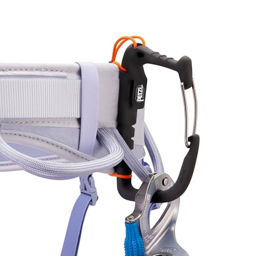 PETZL Corax LT women's harness waistbelt contour provides ergonomic support for long sessions.