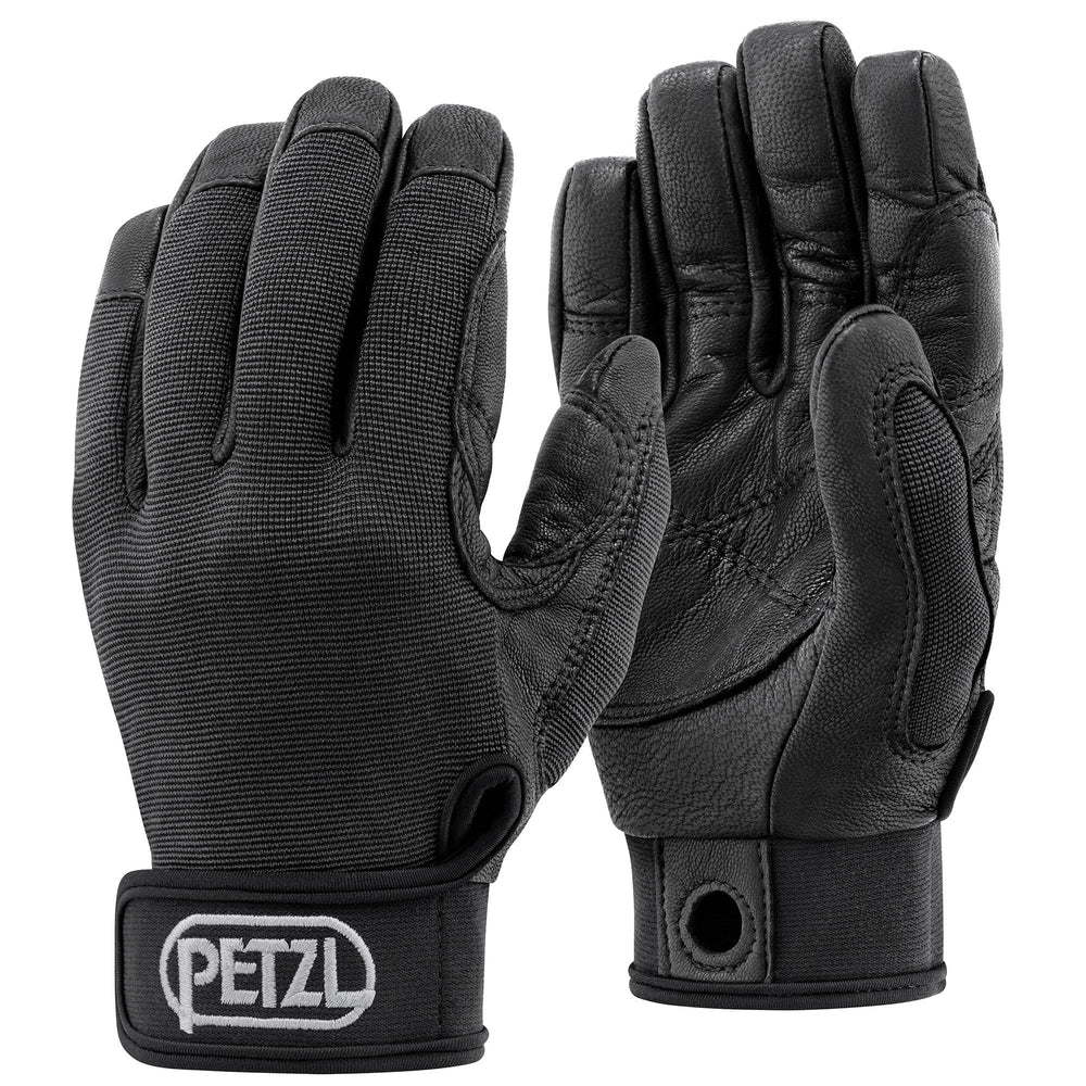Petzl Cordex gloves with goat skin palm for durable belay grip.