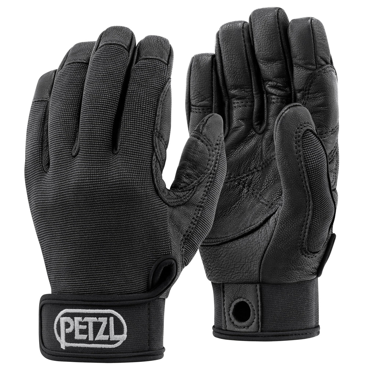 Petzl Cordex gloves with goat skin palm for durable belay grip.