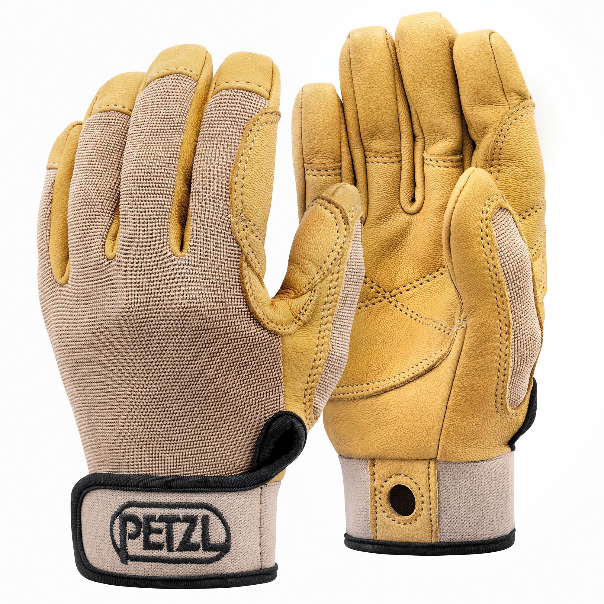 Petzl Cordex gloves leather-palm for durable grip during belay and rope work