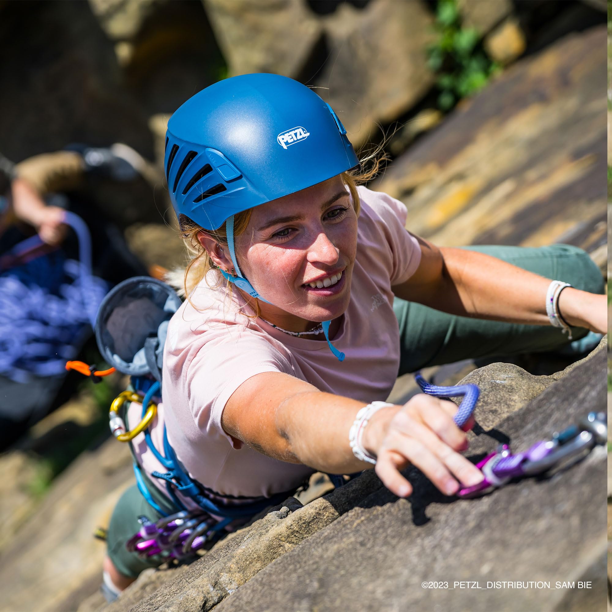 Petzl DJINN AXESS durable slings and carabiners for daily crag use.