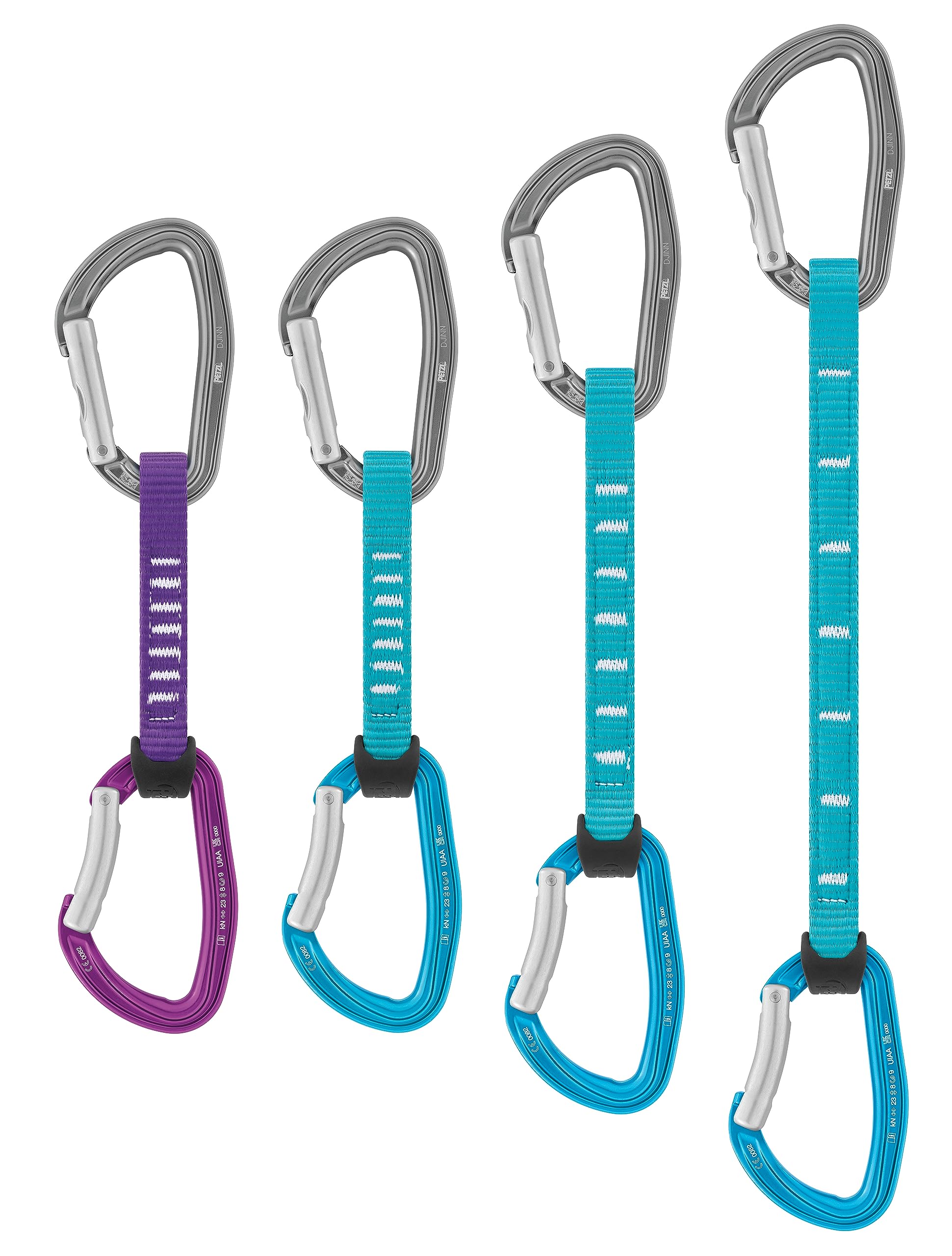 Petzl DJINN AXESS rope-side quickdraw optimized for smooth rope glide.