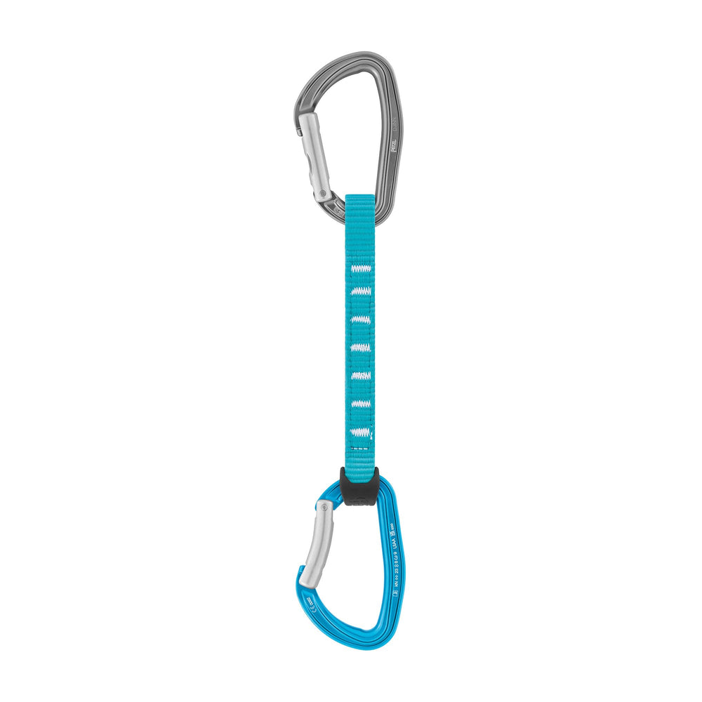 Petzl DJINN AXESS top carabiner with straight gate for smooth clipping and grip.