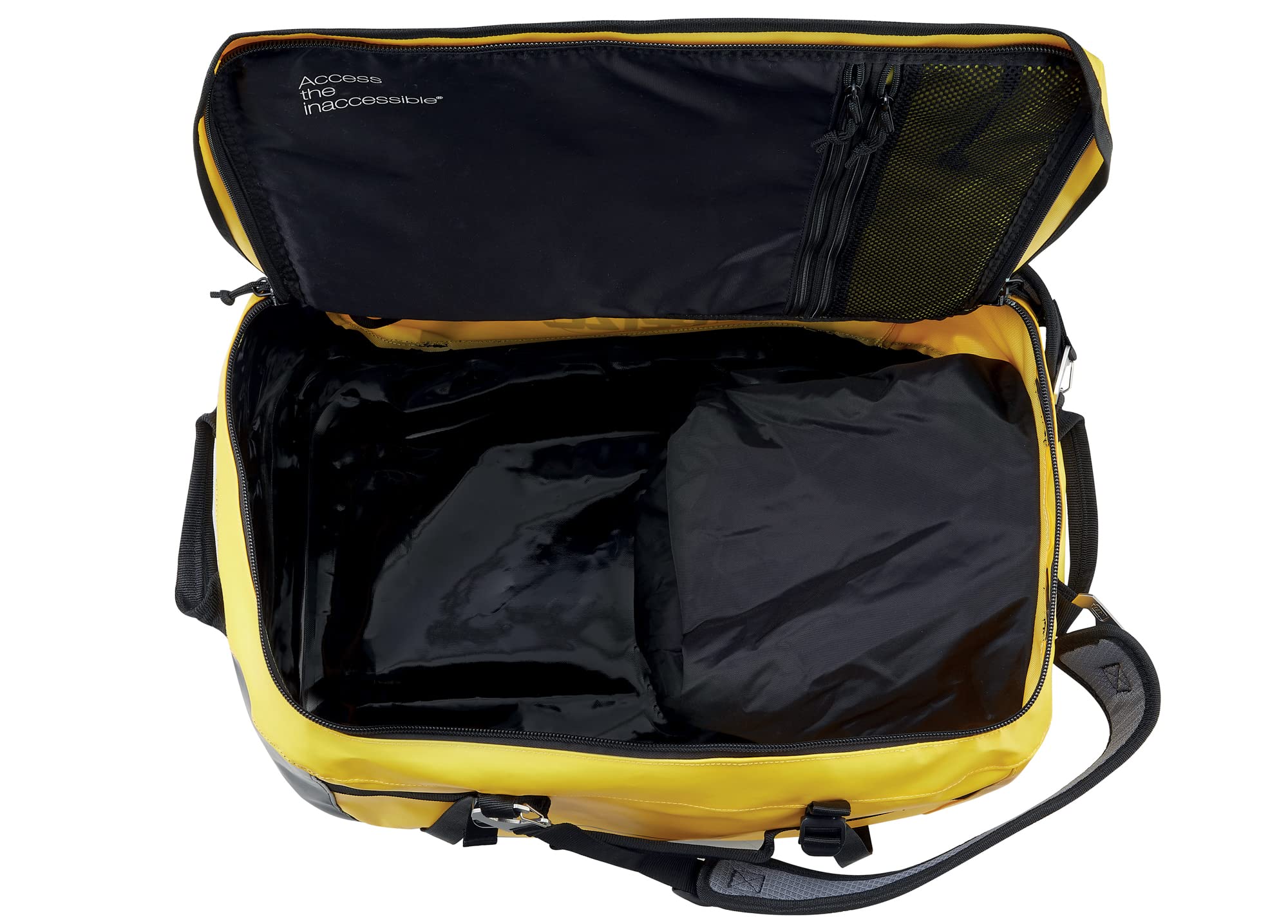 Petzl Duffel 65 large opening enables quick gear access on the go.