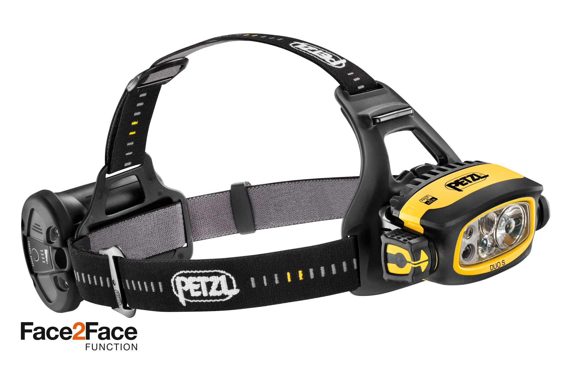 PETZL DUO S Face2Face anti-glare beams prevent blinding during team work.