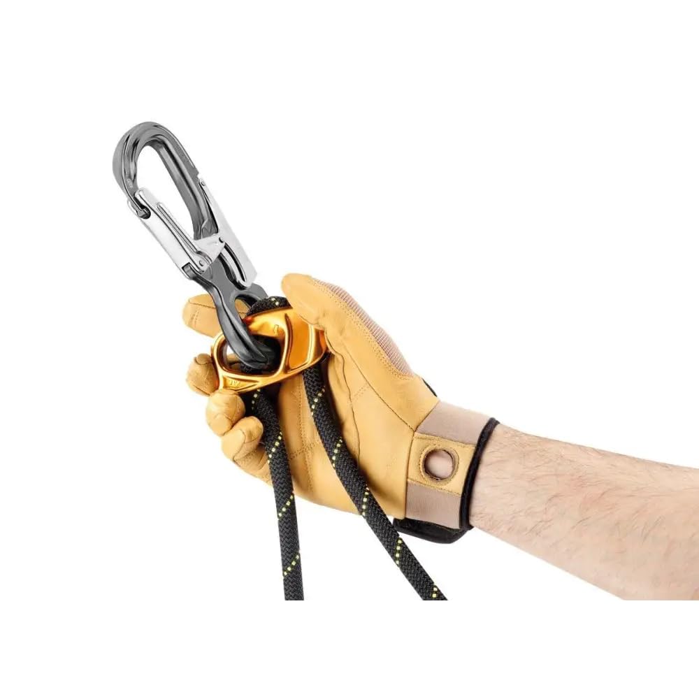 Petzl Eashook Open Connector illustrating 25 mm gate opening for easy connections.
