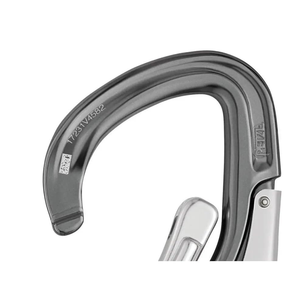 Petzl Eashook Open Connector featuring automatic locking gate for secure clipping.