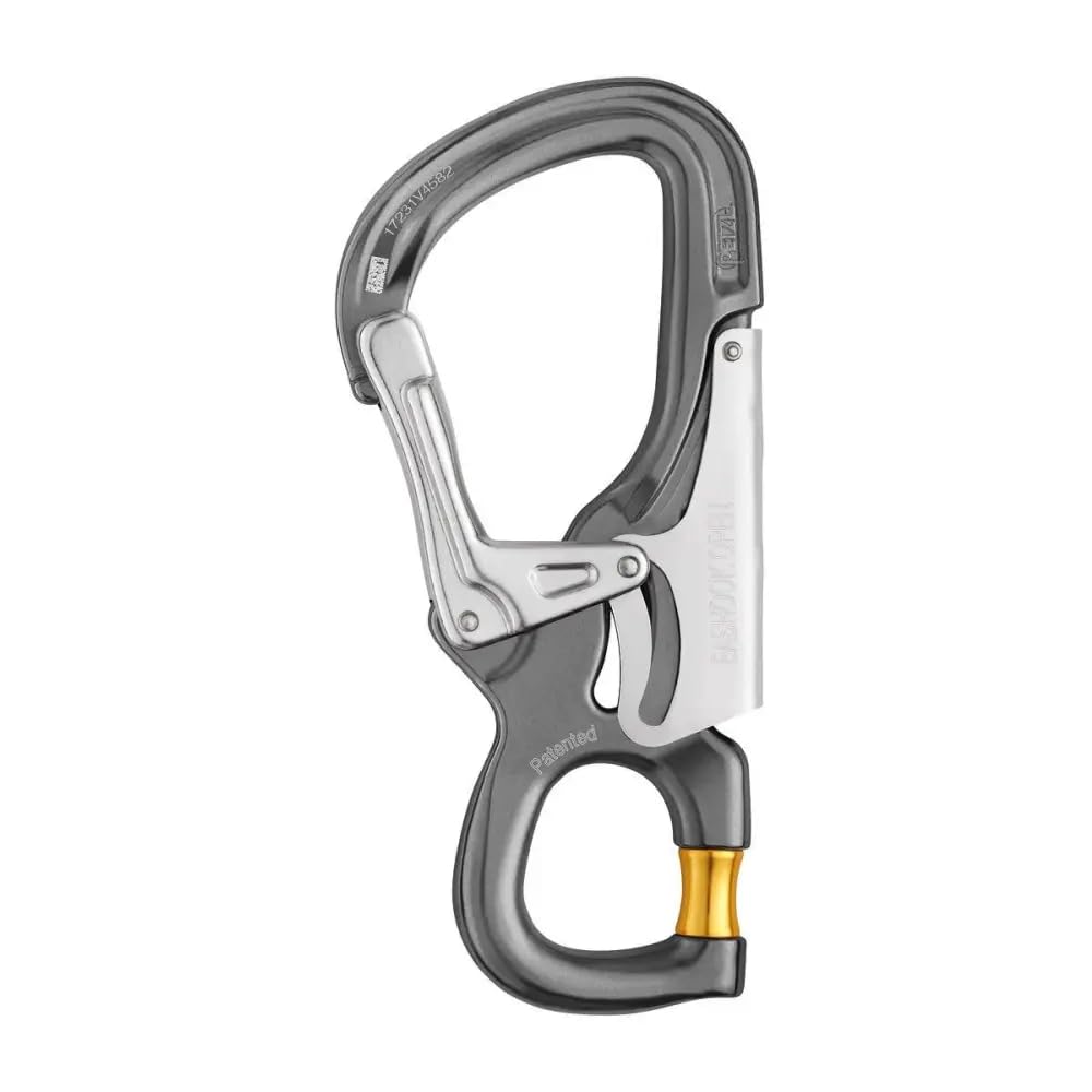 Petzl Eashook Open Connector showing gated attachment point for easy lanyard integration.