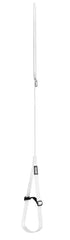 Petzl Footcord adjustable cordage foot loop in white showing ultra-lightweight support for rope ascent