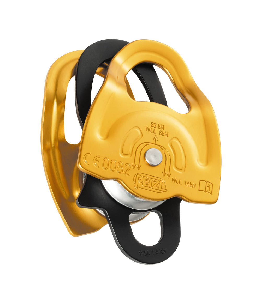 Petzl Gemini prusik minding pulley with parallel sheaves for efficient hauling