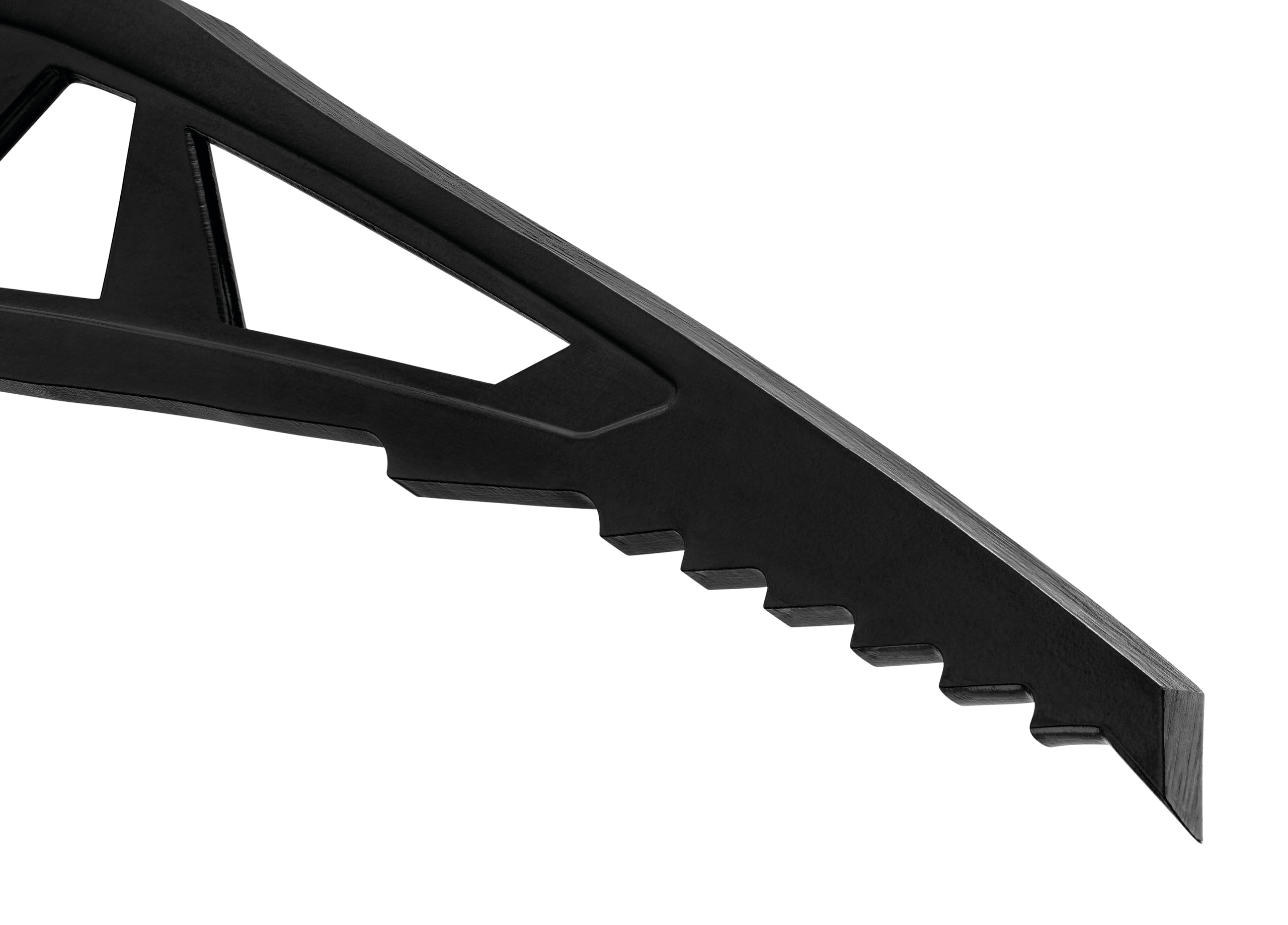 Petzl Glacier ice axe shaft with grooved 7075 aluminum grip for secure handling.