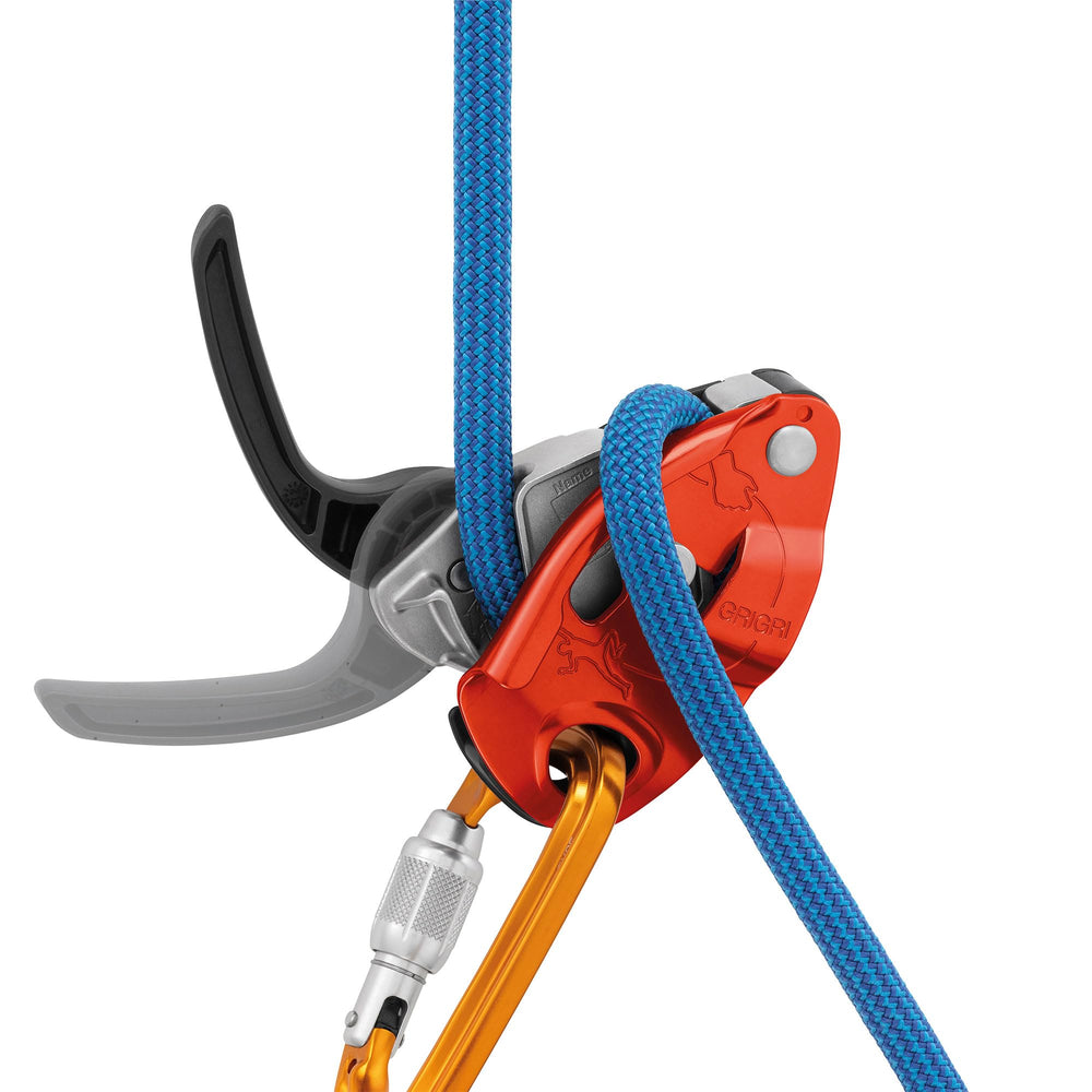 Petzl GRIGRI aluminum side plates keep the unit light and durable.