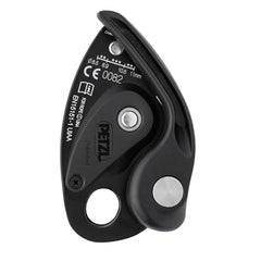 Petzl GRIGRI with dynamic rope compatibility for versatile climbing setups.