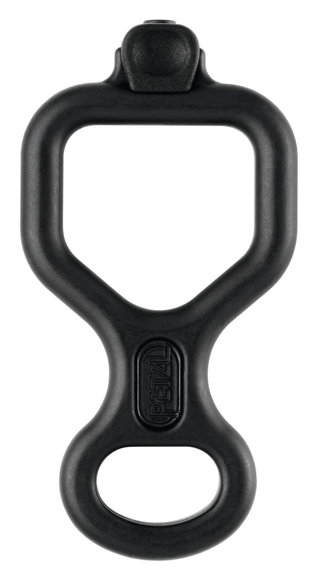 Petzl HUIT anti-twist square descender reduces rope twisting during rappels.