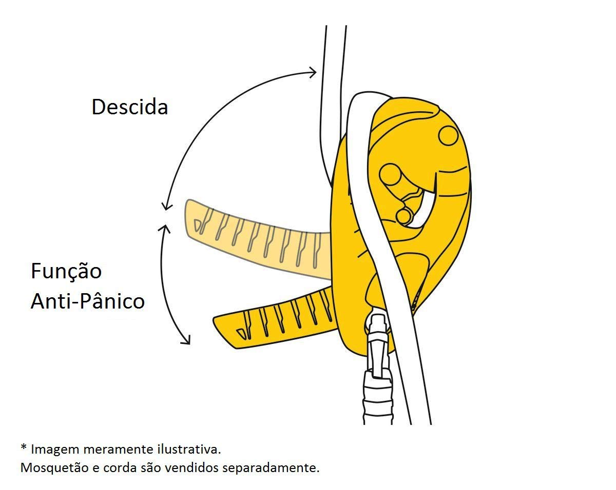 PETZL I'd L descender side view showing 12.5–13 mm rope compatibility.