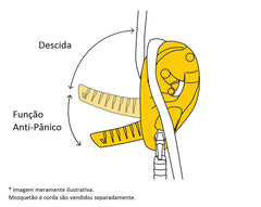 PETZL I'd L descender side view showing 12.5–13 mm rope compatibility.