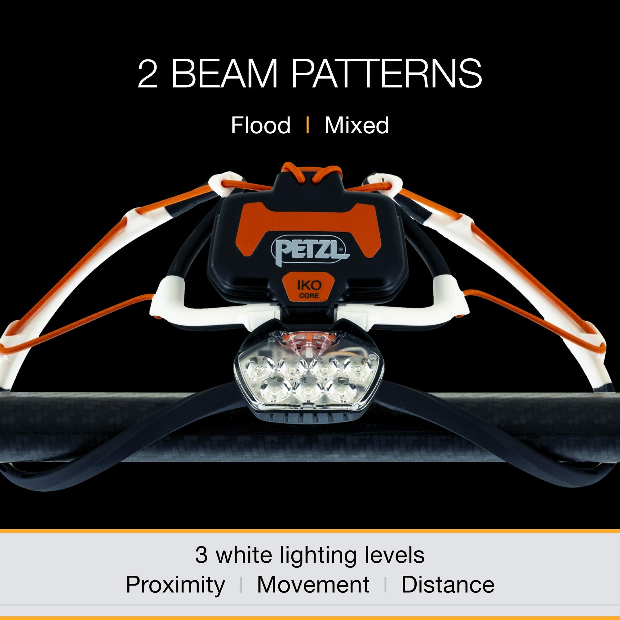 Petzl IKO CORE lantern mode with storage pouch for campsite lighting
