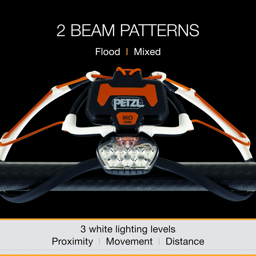 Petzl IKO CORE lantern mode with storage pouch for campsite lighting