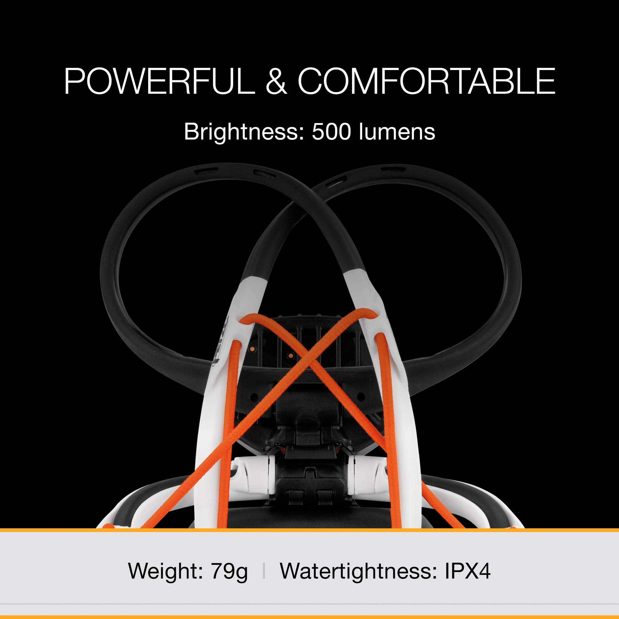 Petzl IKO CORE rear battery pack balances weight for comfort