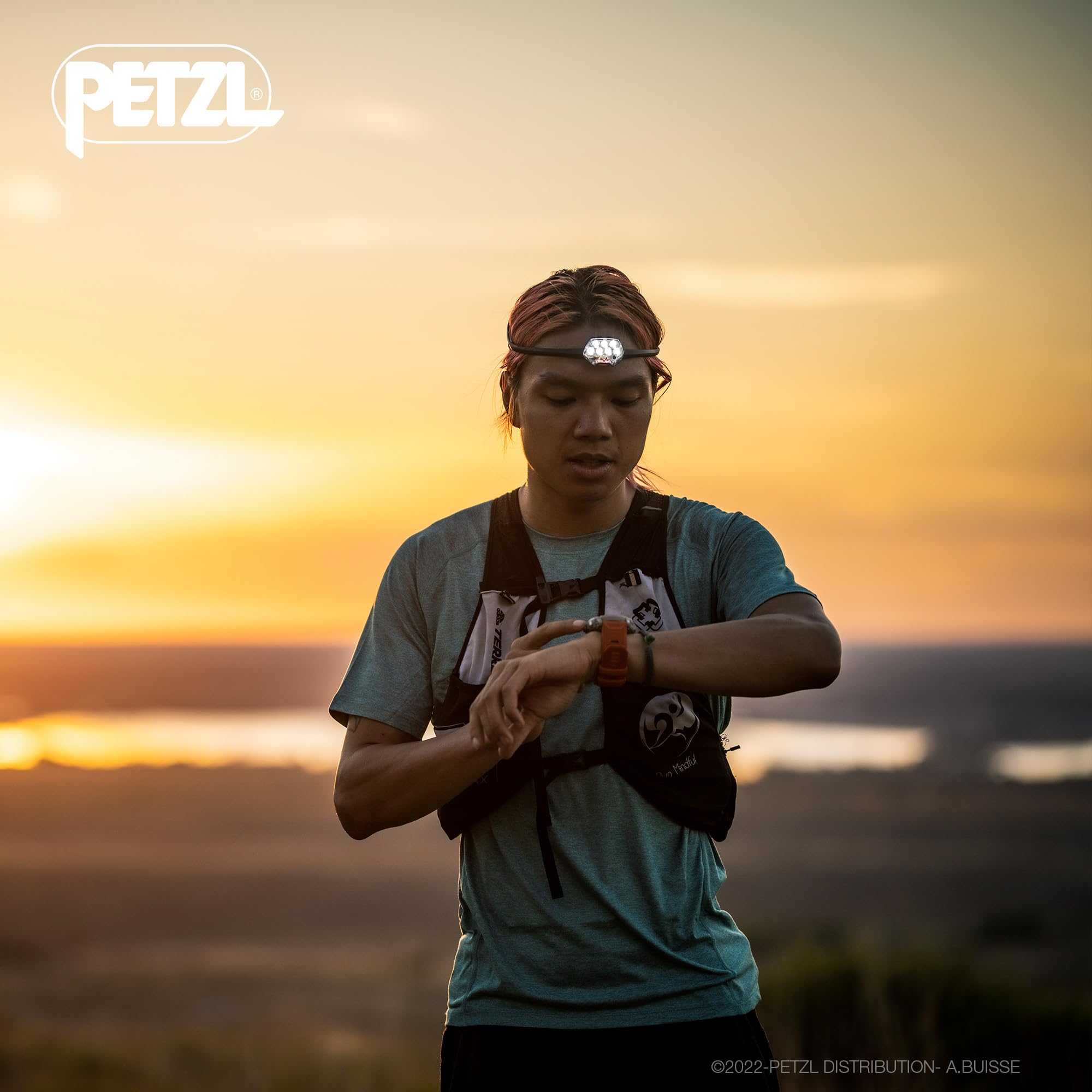 Petzl IKO headlamp with AIRFIT headband demonstrating comfortable wear