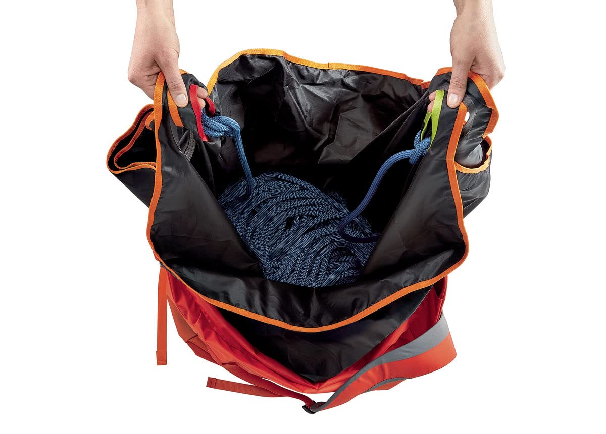 Petzl Kliff rope bag internal pockets for map, keys, and phone.