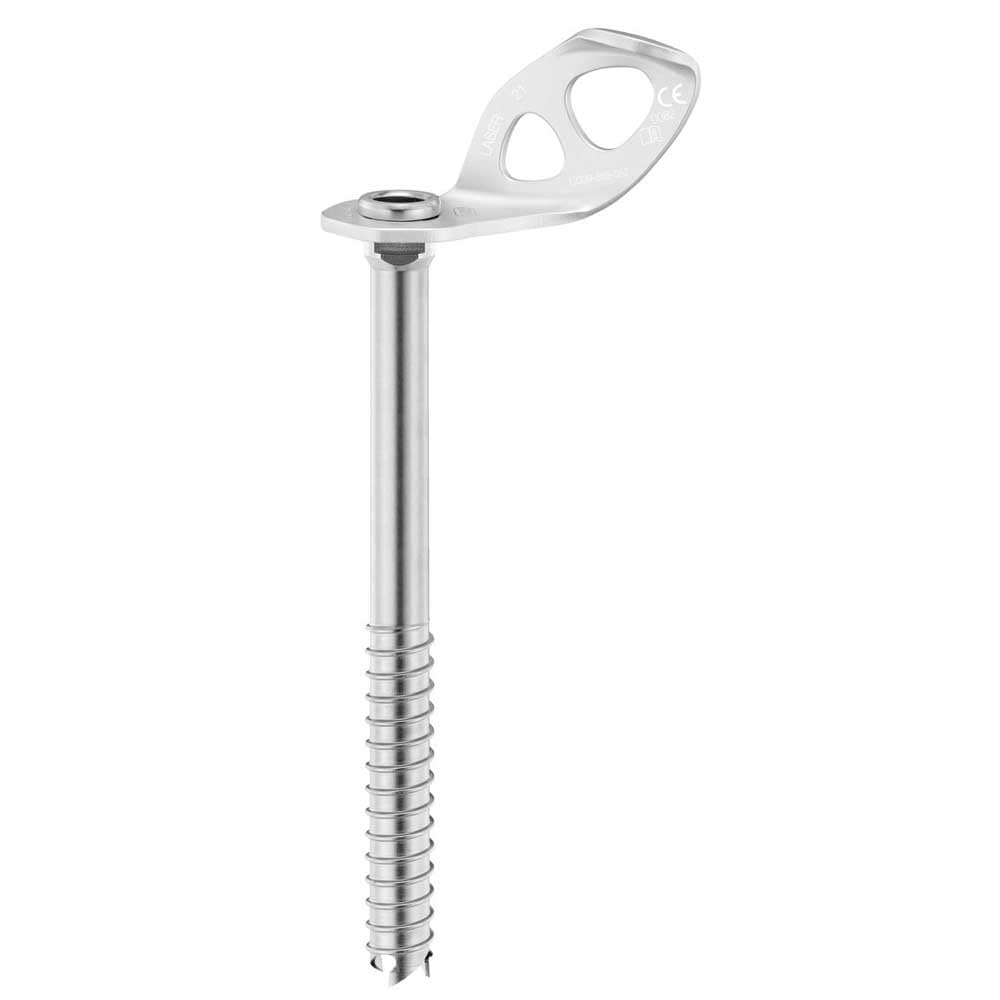 PETZL Laser Ice Screw 2020 steel tube and threading detail