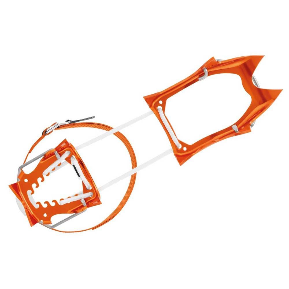 Petzl Leopard FL on boot with ALPEN ADAPT for versatile footwear compatibility.