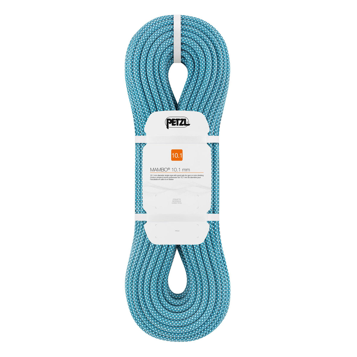 PETZL MAMBO rope 10-1mm turquoise 60m shows strong grip for gym and crag use.