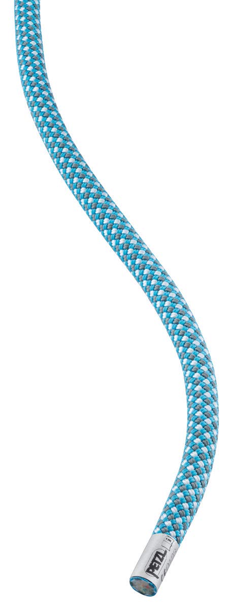 Close-up of PETZL MAMBO grip texture and abrasion-resistant sheath for durable belays