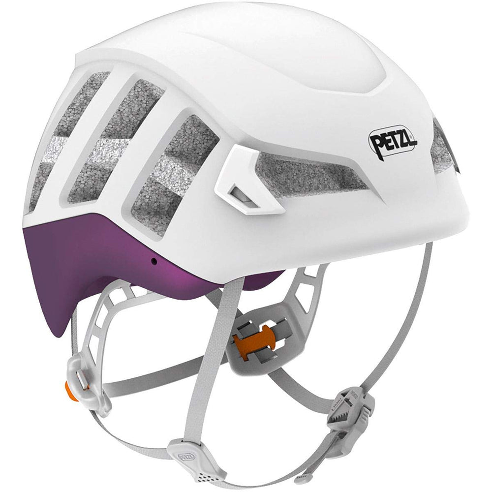 Petzl Meteor lightweight helmet in violet ideal for climbing and ski touring with ventilation
