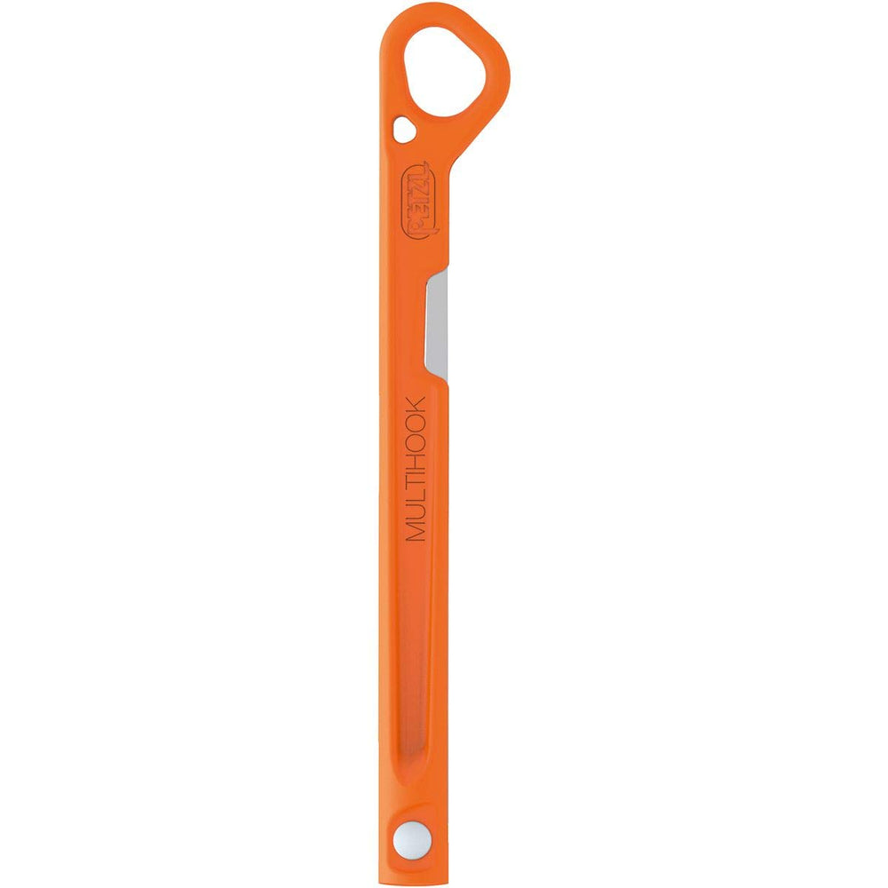 Petzl Multihook folded for easy transport and quick access during climbs.