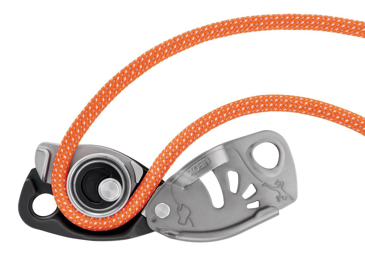 PETZL NEOX cam-blocking action demonstrates controlled rope catch