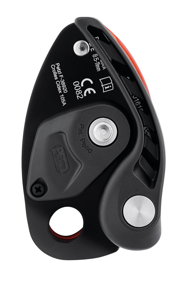 Petzl Neox wheel action demonstrates smooth slack payout during belay.