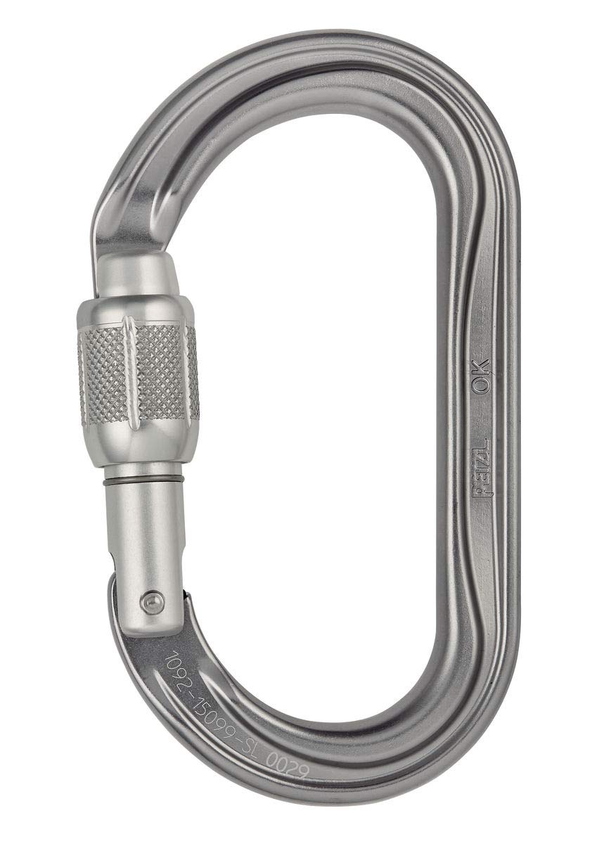Petzl OK carabiner has an H-profile for better grip and reduced weight.