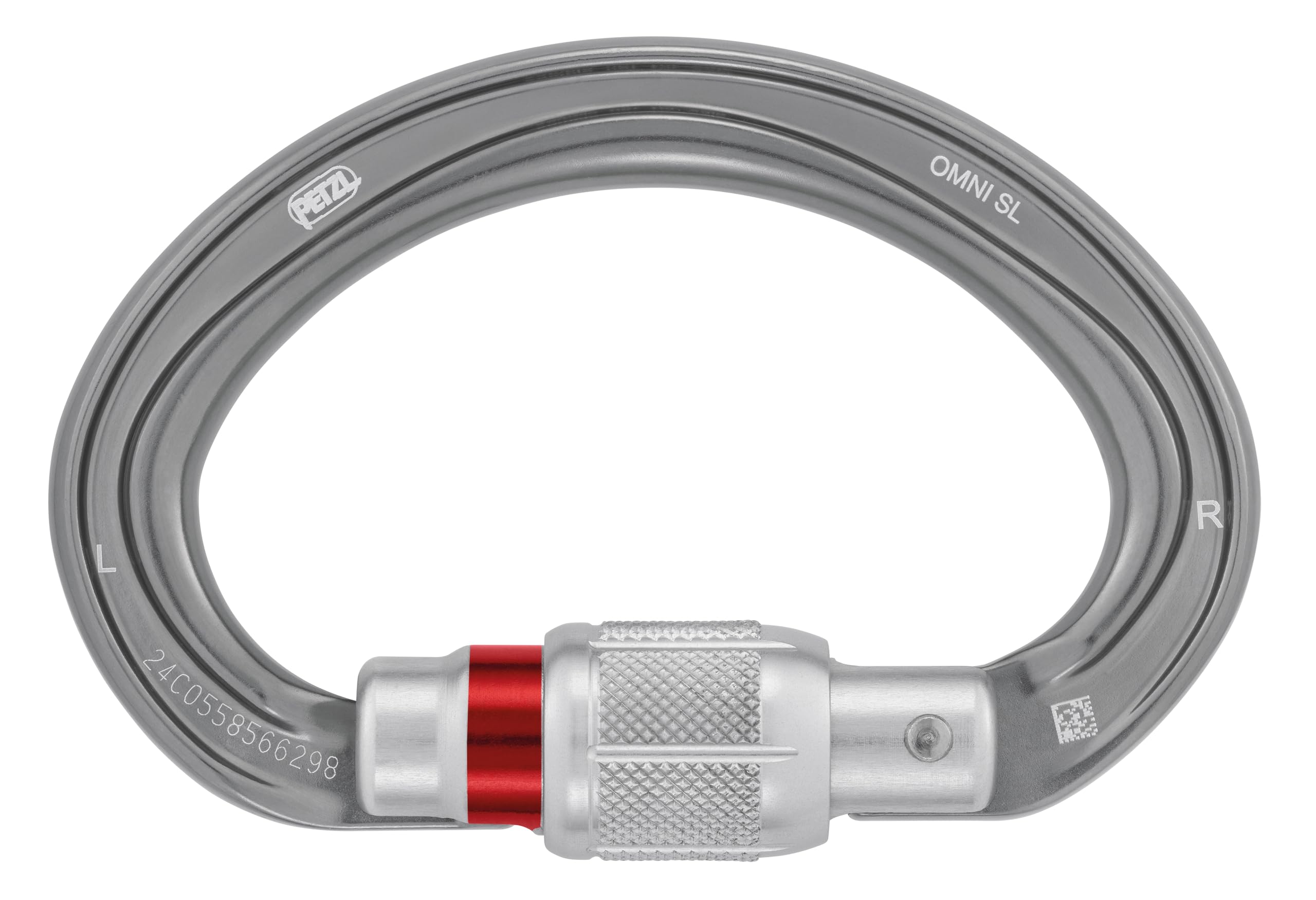 Petzl Omni carabiner with TRIACT-LOCK for secure, quick locking on harness setups.