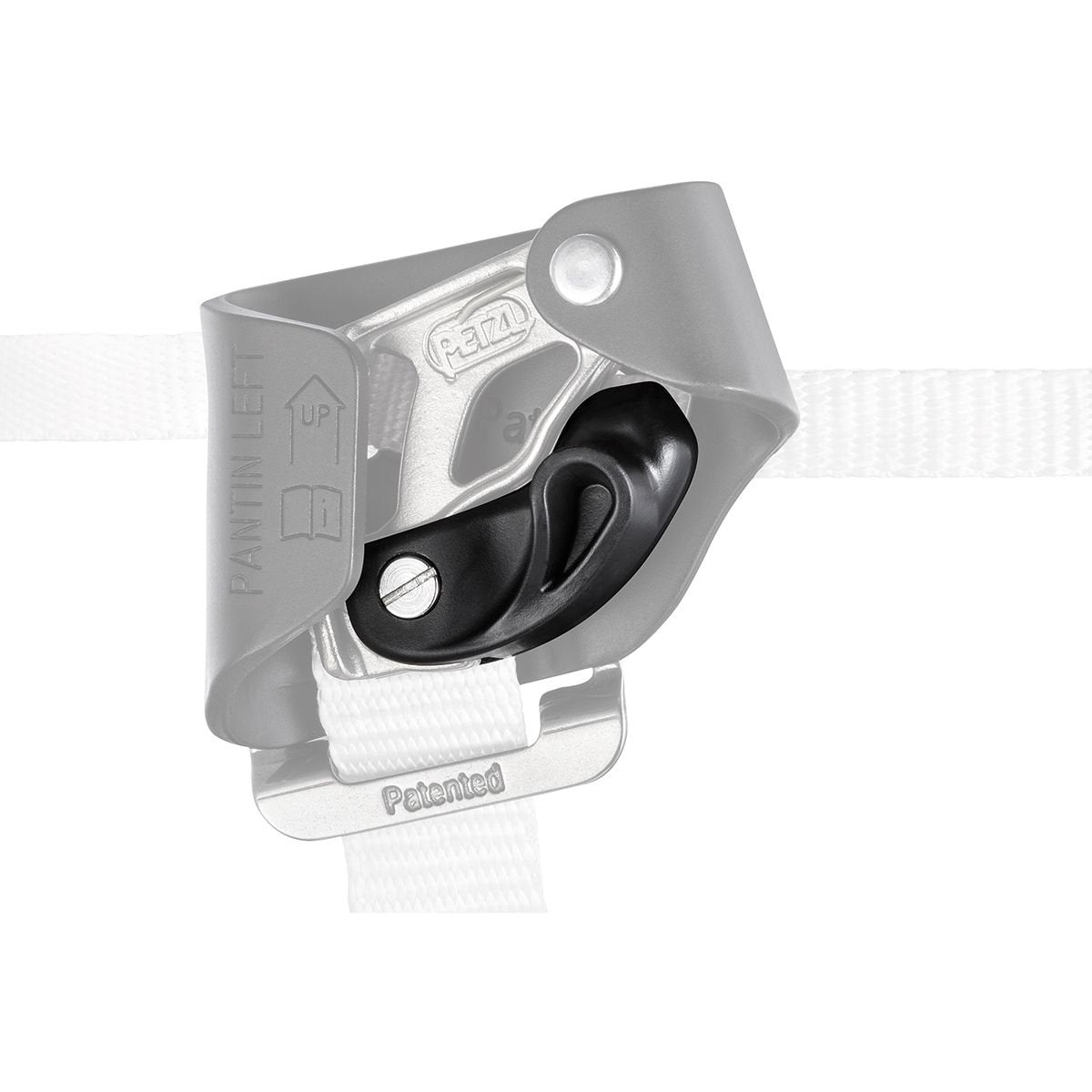 Petzl Pantin Catch Right for foot ascender secures rope during ascents.