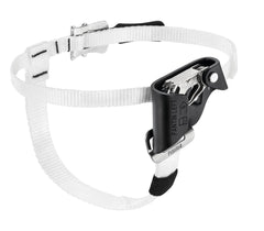 Petzl Pantin left foot ascender in use for upright rope ascent efficiency