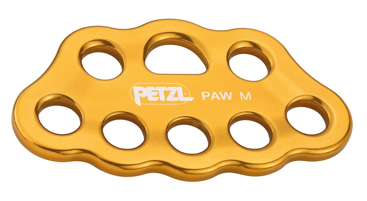 Petzl PAW yellow medium front view for organized multi-anchor setups.