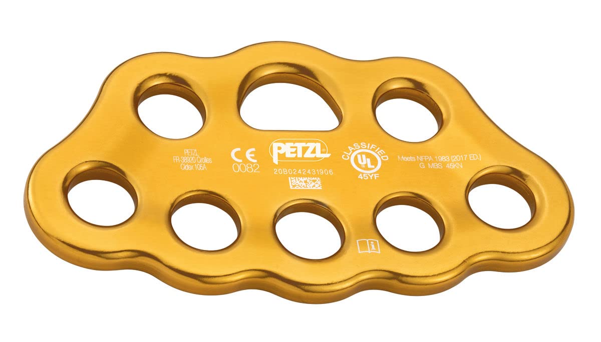 Petzl PAW yellow medium during setup showing carabiner compatibility.