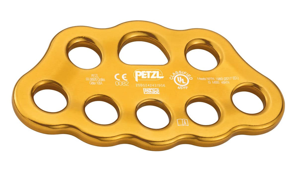 Petzl PAW yellow medium during setup showing carabiner compatibility.