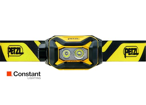 PETZL Pixa headlamp shown waterproof-ik08 rugged build for challenging weather.