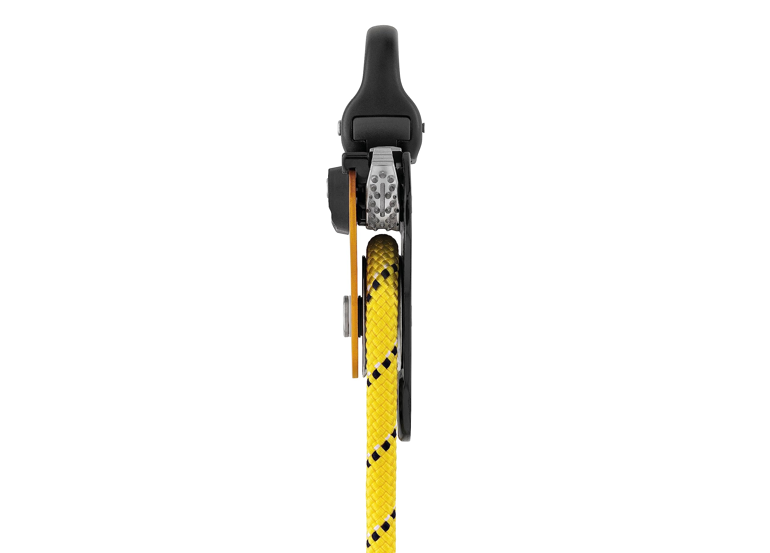Petzl Pro Traxion triple-action lock keeps opening secure with gloves.