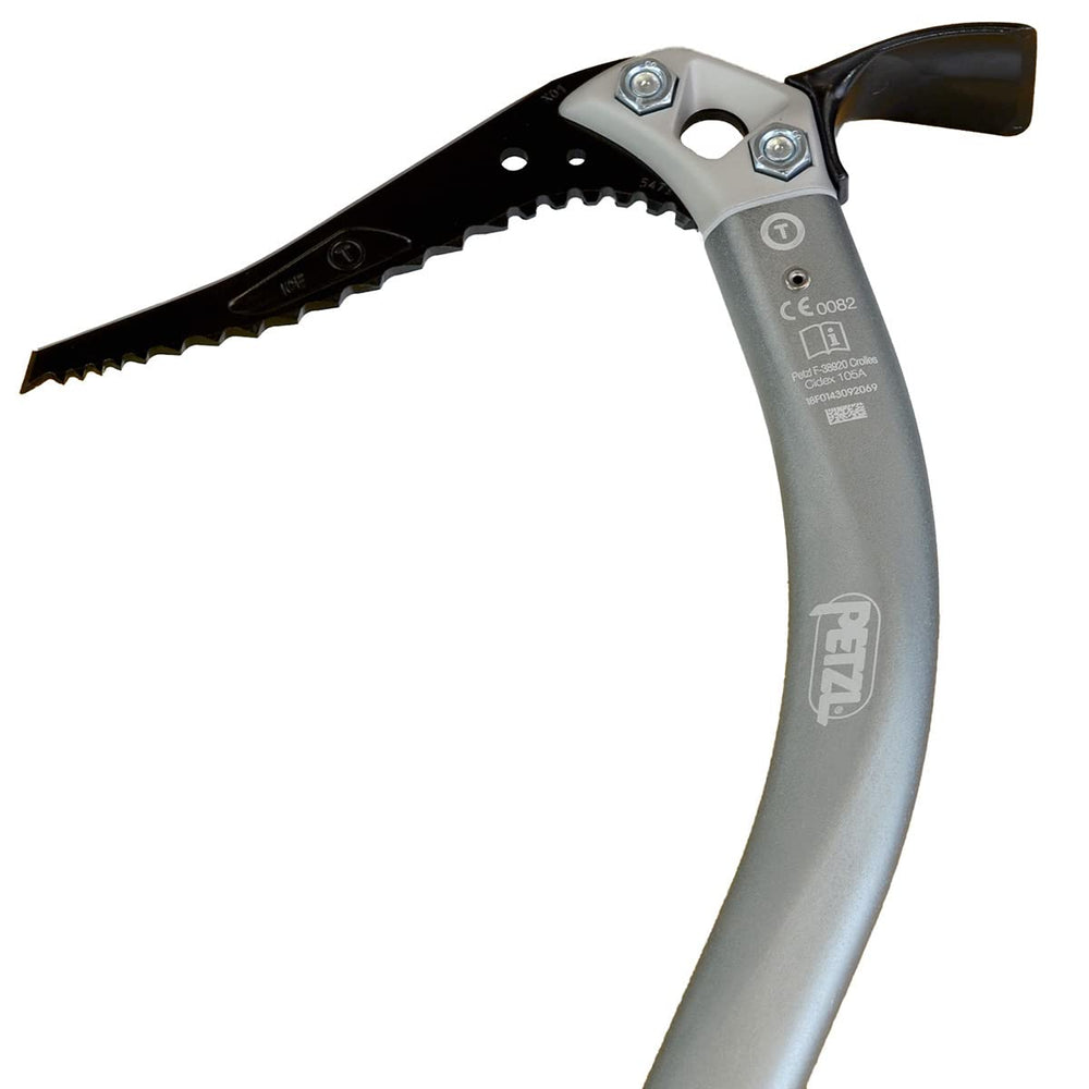 Petzl Quark with Griprest and Trigrest demonstrates secure grip on ice